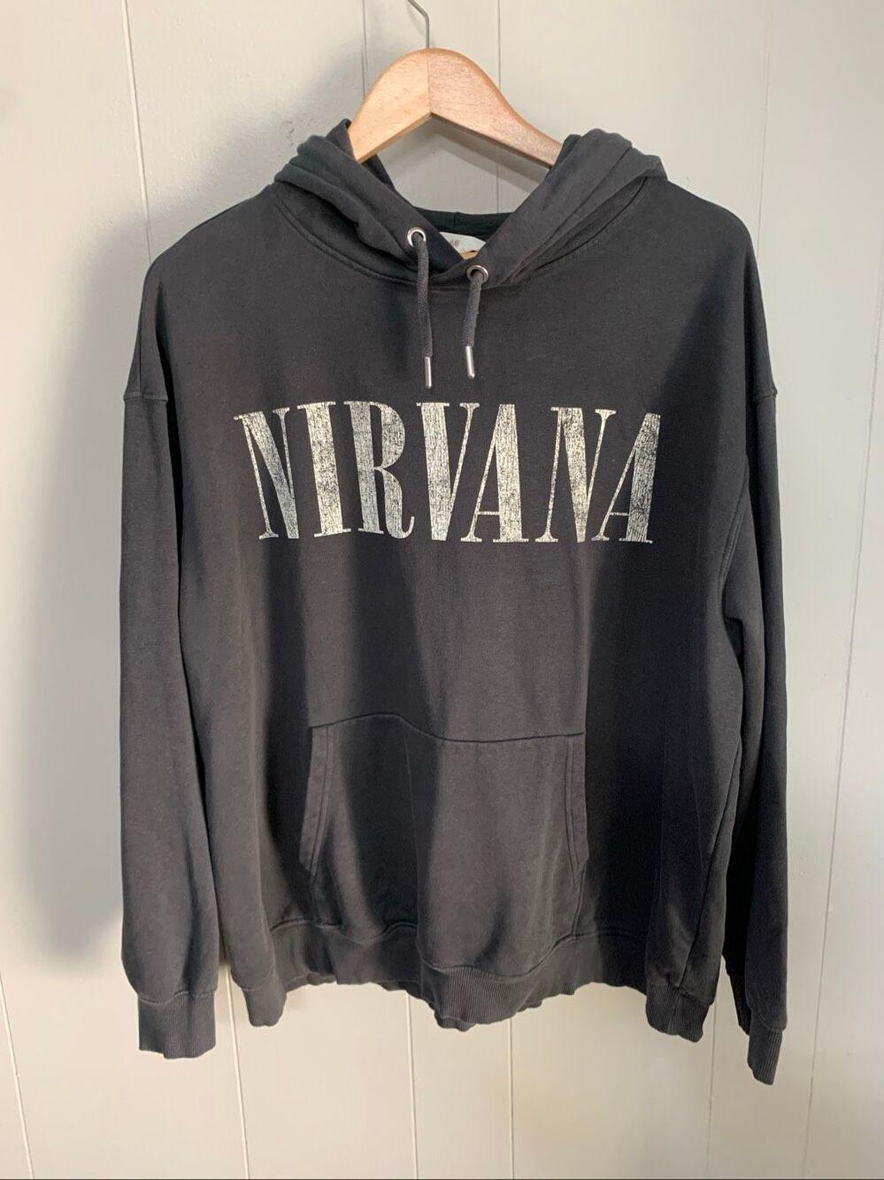 H&M Oversized NIRVANA HOODIE Charcoal Large